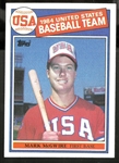1985 Topps Mark McGwire Rookie Card