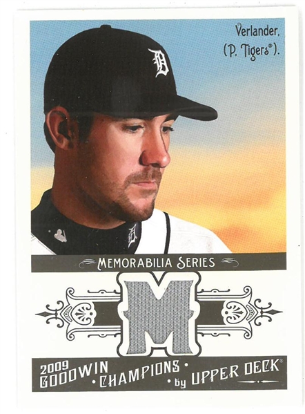 Justin Verlander 2009 Goodwin Jersey Card
