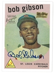Bob Gibson Autographed Topps Card