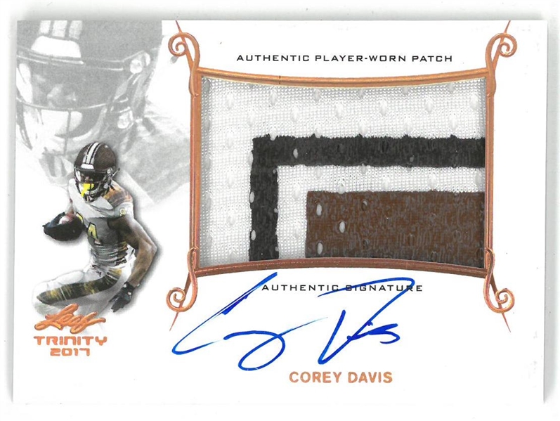 Corey Davis Autographed Jersey Card