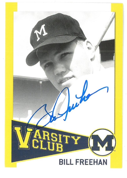 Bill Freehan Autographed Michigan Card