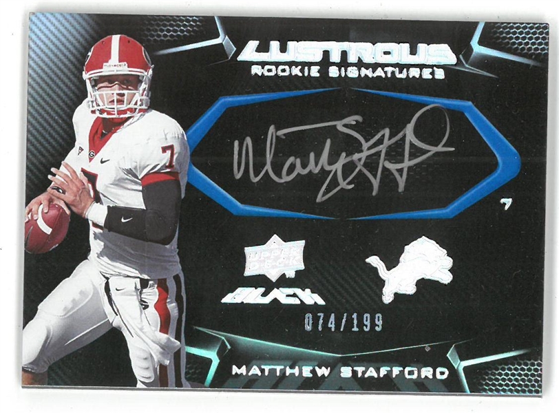 Matthew Stafford Autographed Rookie Card /199