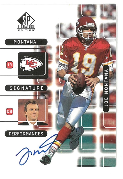 Joe Montana Autographed SP Signature Edition