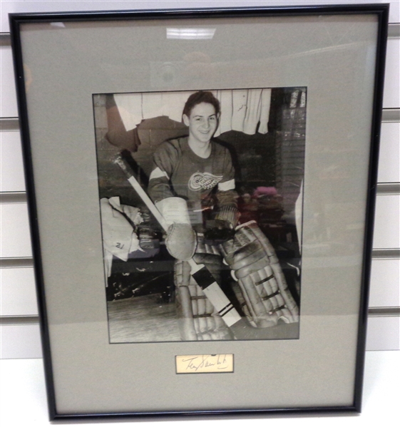 Terry Sawchuk Autographed Framed Cut with 8x10 Photo