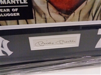 Mickey Mantle Autographed Cut with Framed Photo