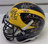 Michigan Wolverines Mini Helmet Signed by 15