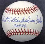 Bob Feller Full Name Autographed Baseball