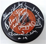Toronto Maple Leafs Puck Signed by 11 HOFers