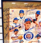 1984 Detroit Tigers 16x20 Team Signed Arby's Litho (28 Auto's)