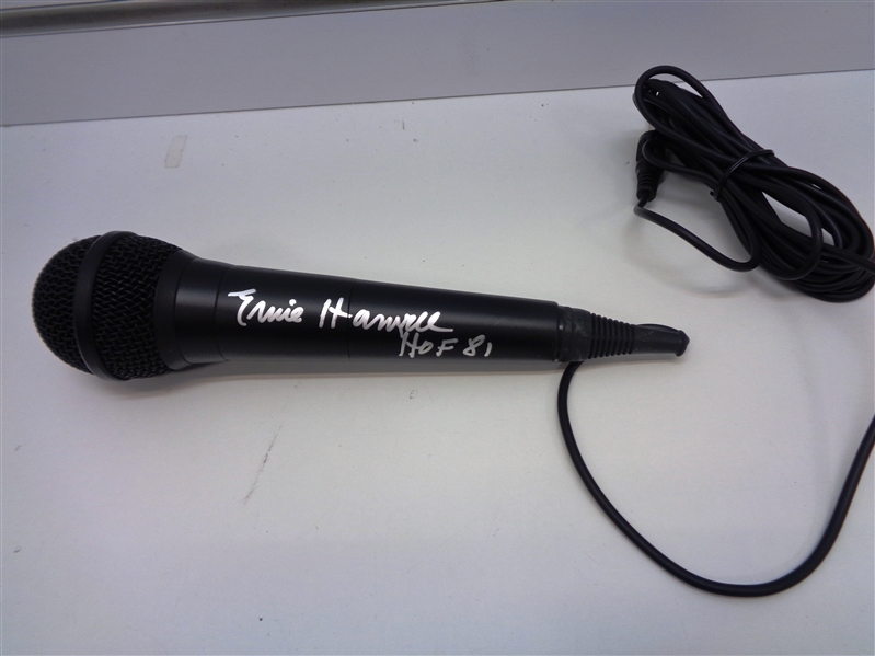 Ernie Harwell Autographed Microphone