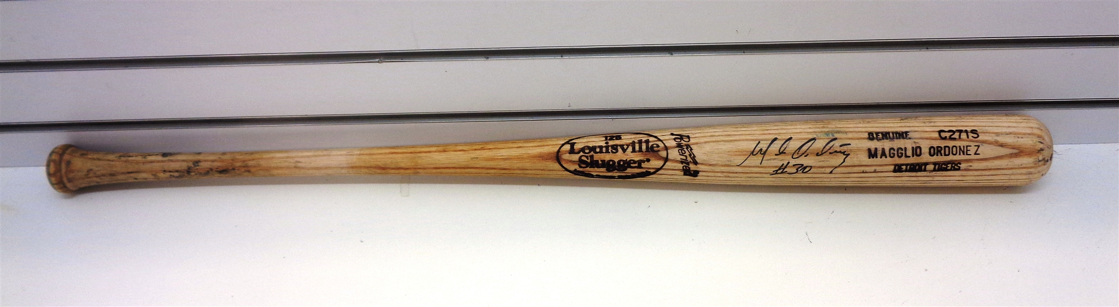 Magglio Ordonez Game Used Autographed Bat