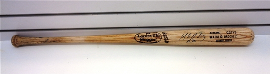 Magglio Ordonez Game Used Autographed Bat