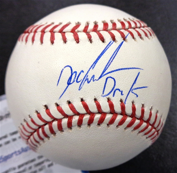 Dwight "Doc" Gooden Autographed Baseball w/ Dr. K