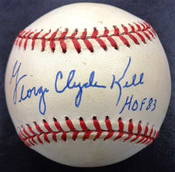 George Clyde Kell Autographed Full Name Ball w/ HOF