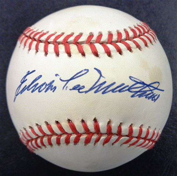 Edwin Lee Mathews Autographed Full Name Baseball