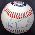 Alan Trammell Autographed Tigers Logo Baseball