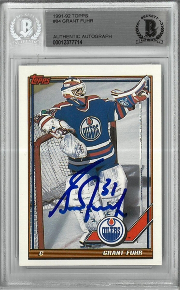 Grant Fuhr Autographed 1991/92 Topps