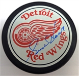 Gordie Howe Autographed Large Logo Red Wings Puck