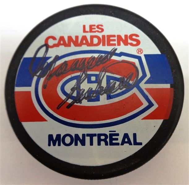 Maurice Richard Autographed Canadiens Puck