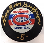 Boom Boom Geoffrion Autographed Canadiens Puck