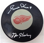 Gordie Howe Autographed Red Wings Puck w/ Mr Hockey