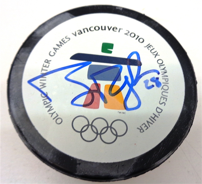 Brian Rafalski Autographed Olympic Puck