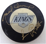 Marcel Dionne & Luc Robitaille Autographed Kings Puck