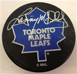 Lanny McDonald Autographed Maple Leafs Puck
