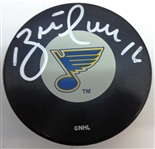 Brett Hull Autographed Blues Puck