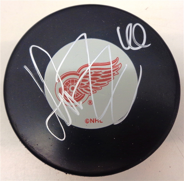 Henrik Zetterberg Autographed Red Wings Puck