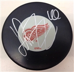 Henrik Zetterberg Autographed Red Wings Puck
