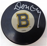 Don Cherry Autographed Bruins Puck