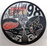 Sergei Fedorov Autographed 98 Cup Finals H2H Puck