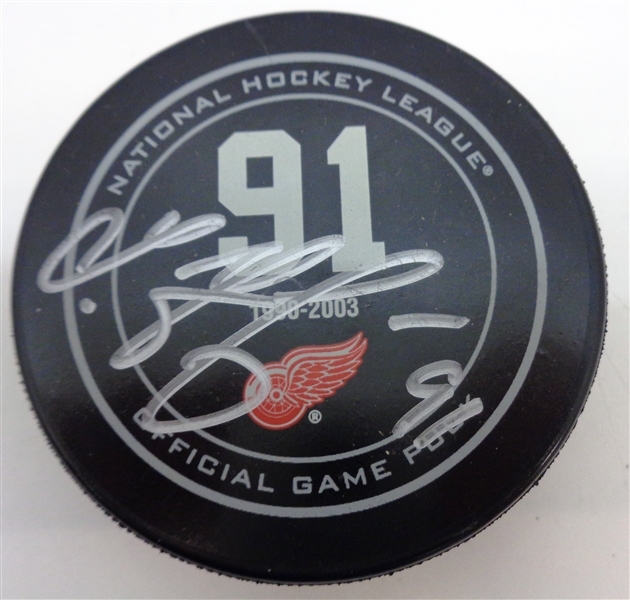 Sergei Fedorov Autographed #91 Fedorov Night Game Puck