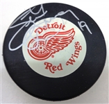 Steve Yzerman Autographed Red Wings Puck