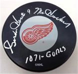 Gordie Howe Autographed Puck w/ Mr. Hockey & 1071 Goals