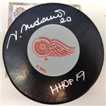 Vaclav Nedomansky Autographed Red Wings Puck w/ HOF