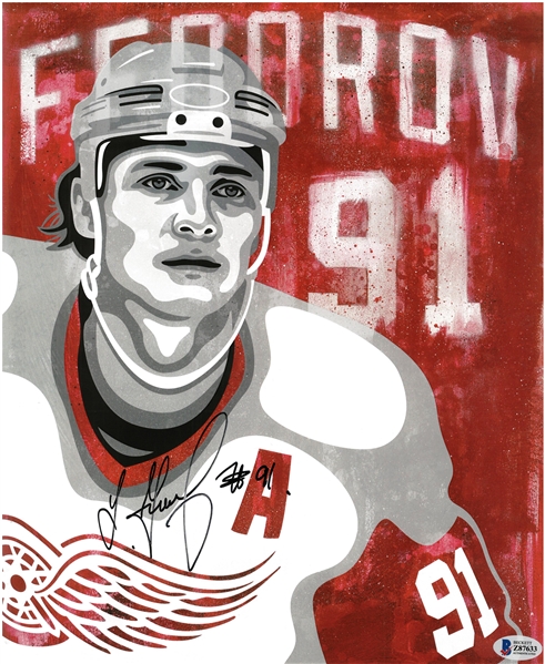 Sergei Fedorov Autographed 11x14 SGA