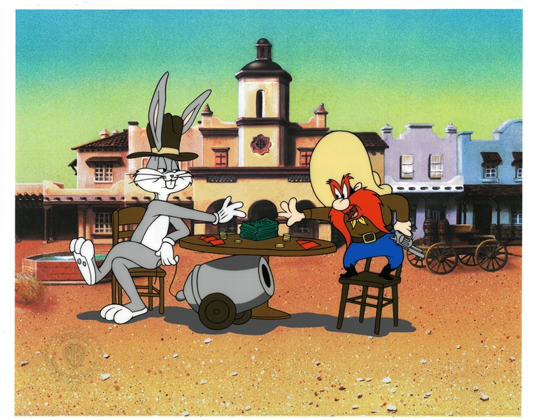 Bugs Bunny & Yosemite Sam 11x14 Sericel