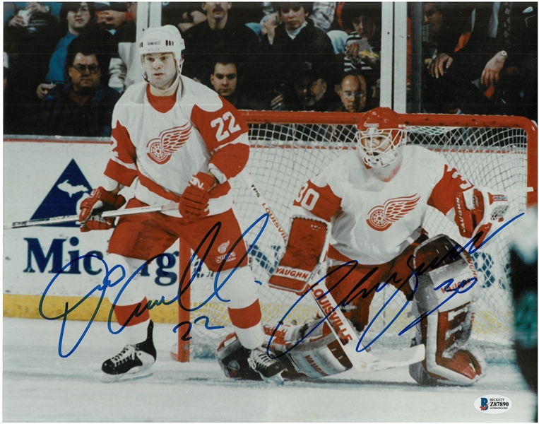 Dino Ciccarelli & Chris Osgood Autographed 11x14 Photo