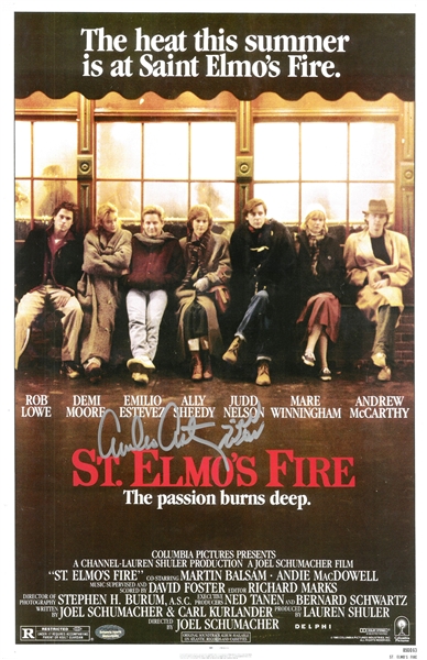 "St. Elmos Fire" 11x17 Autographed by Estevez and Nelson