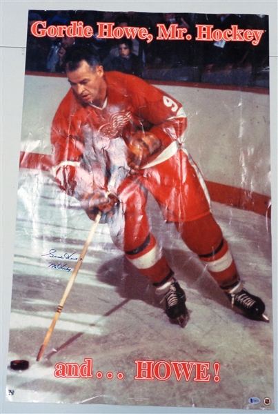 Gordie Howe Autographed 22x32 Poster
