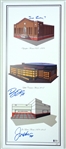 Detroit Hockey Arenas 10x24 Signed by Lindsay, Larkin & Kocur
