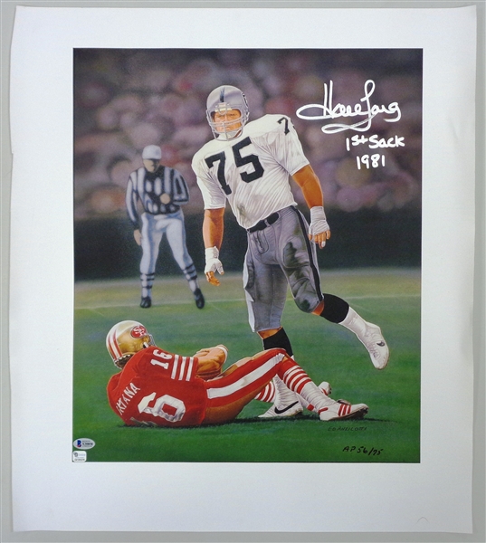 Howie Long Autographed 21x24 Giclee