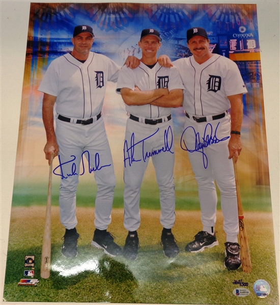 Gibson/Trammell/Parrish Autographed 16x20 Photo