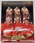 Production Line 2 Autographed 16x20 - Howe/Delvecchio/Mahovlich