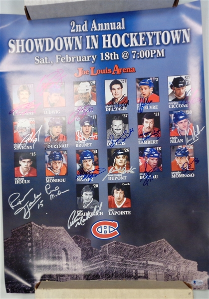 Montreal Canadiens 18x24 Poster Signed by 19