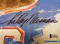 LeRoy Nieman Autographed 11x14 Lawrence Taylor Litho
