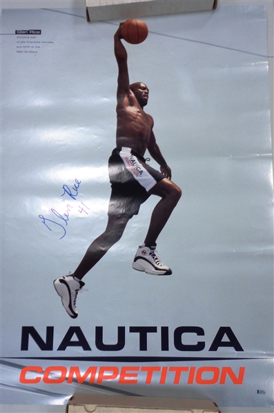 Glen Rice Autographed 27x39 Poster