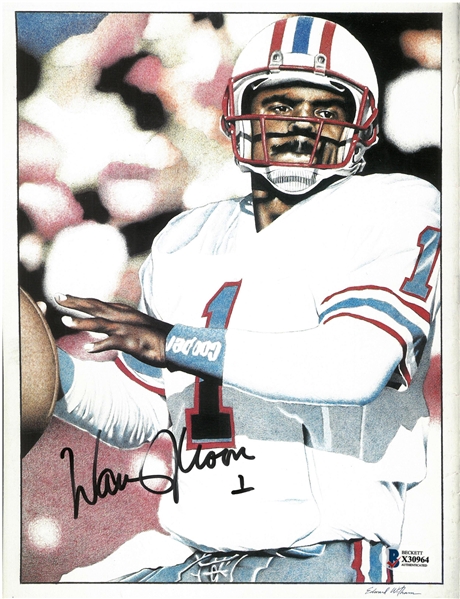 Warren Moon Autographed 8x10 Photo